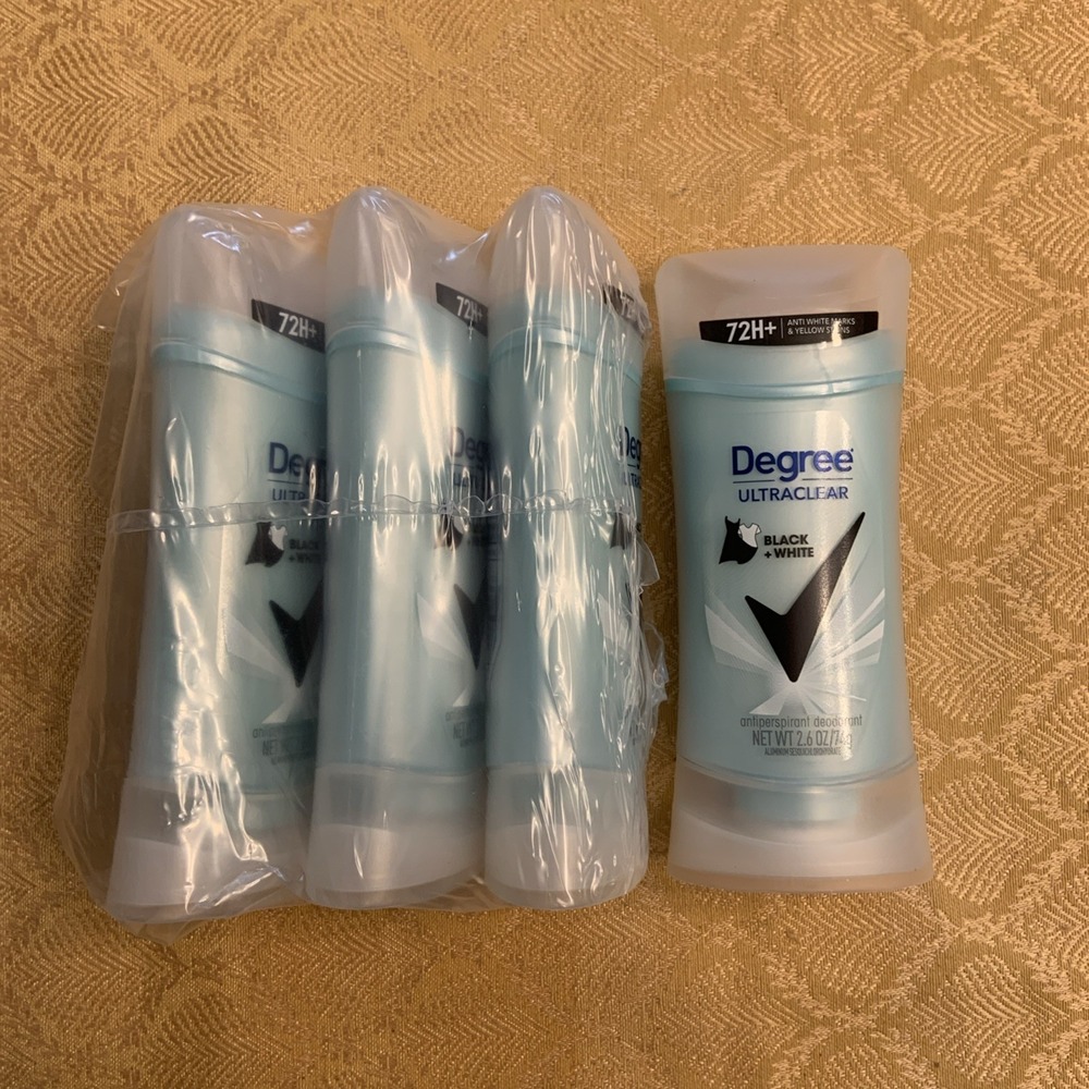 DEGREE UltraClear Black+White Antiperspirant Deodorant Stick, 2.6oz Ea, 4 PACK